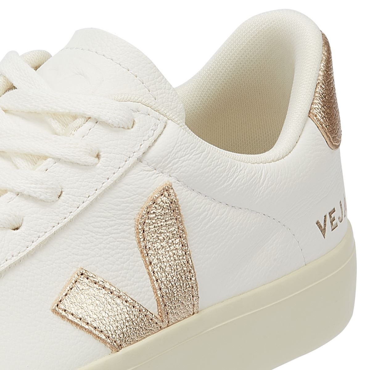 Veja Campo Platine Damen Sneaker Weiß/Gold