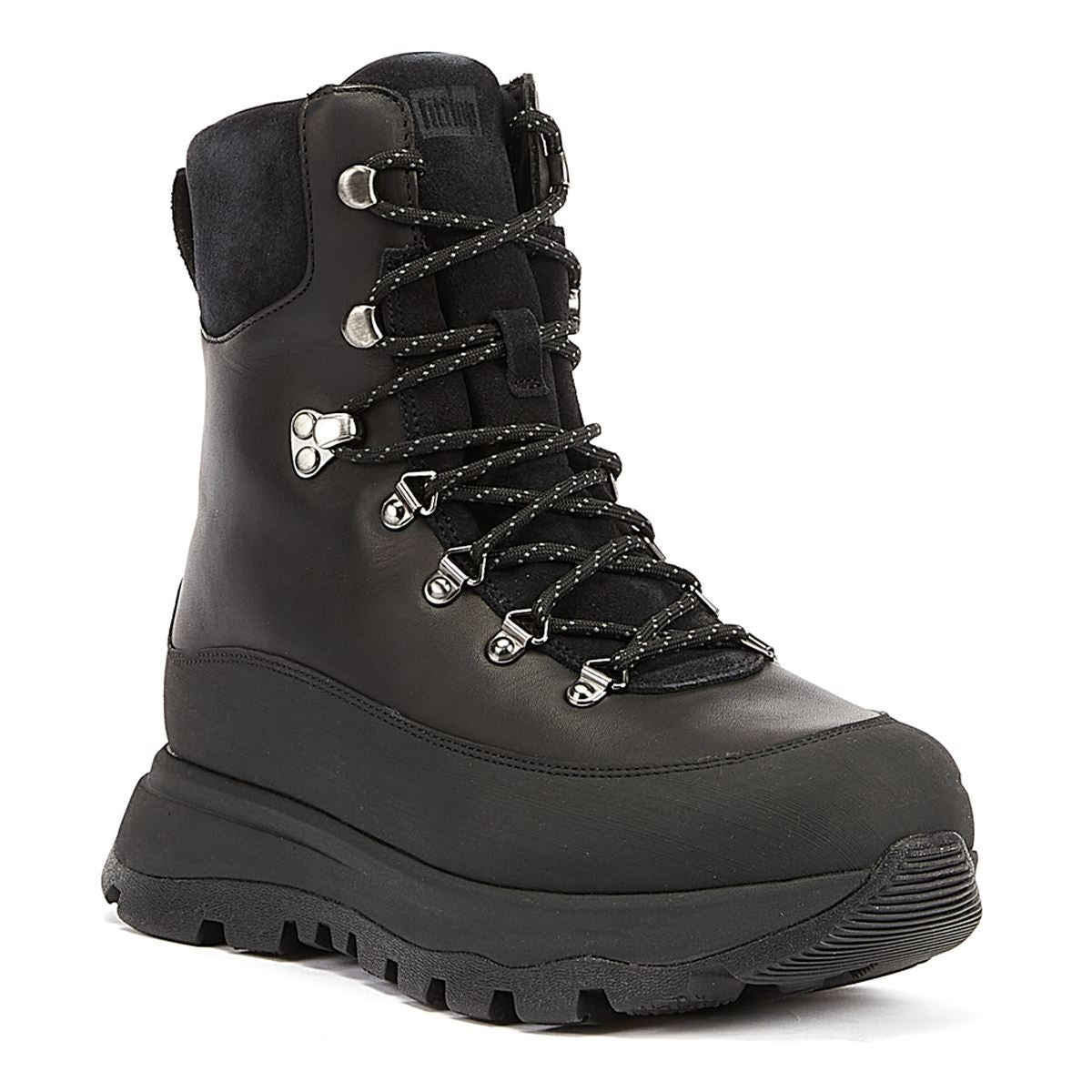 FitFlop Neo-D-Hyker-Lederschwarz Damenstiefel