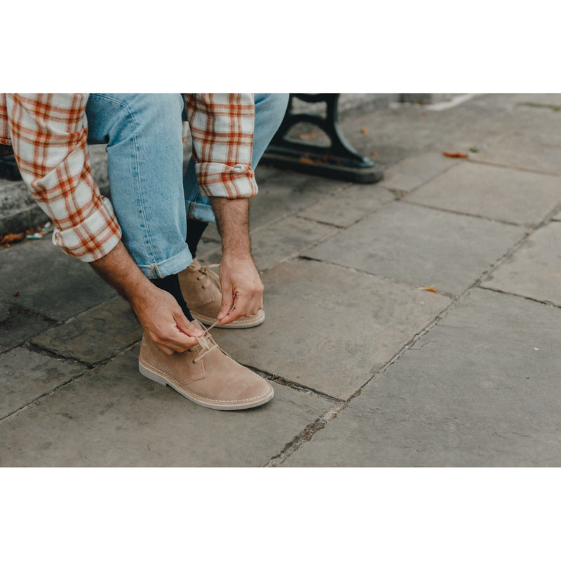 Hush Puppies Samuel Wildleder Herren Sand Wildlederstiefel