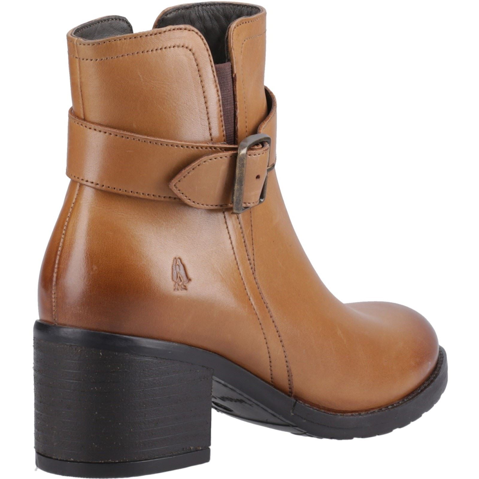 Hush Puppies Hensley Damen Stiefeletten aus braunem Leder mit Absatz