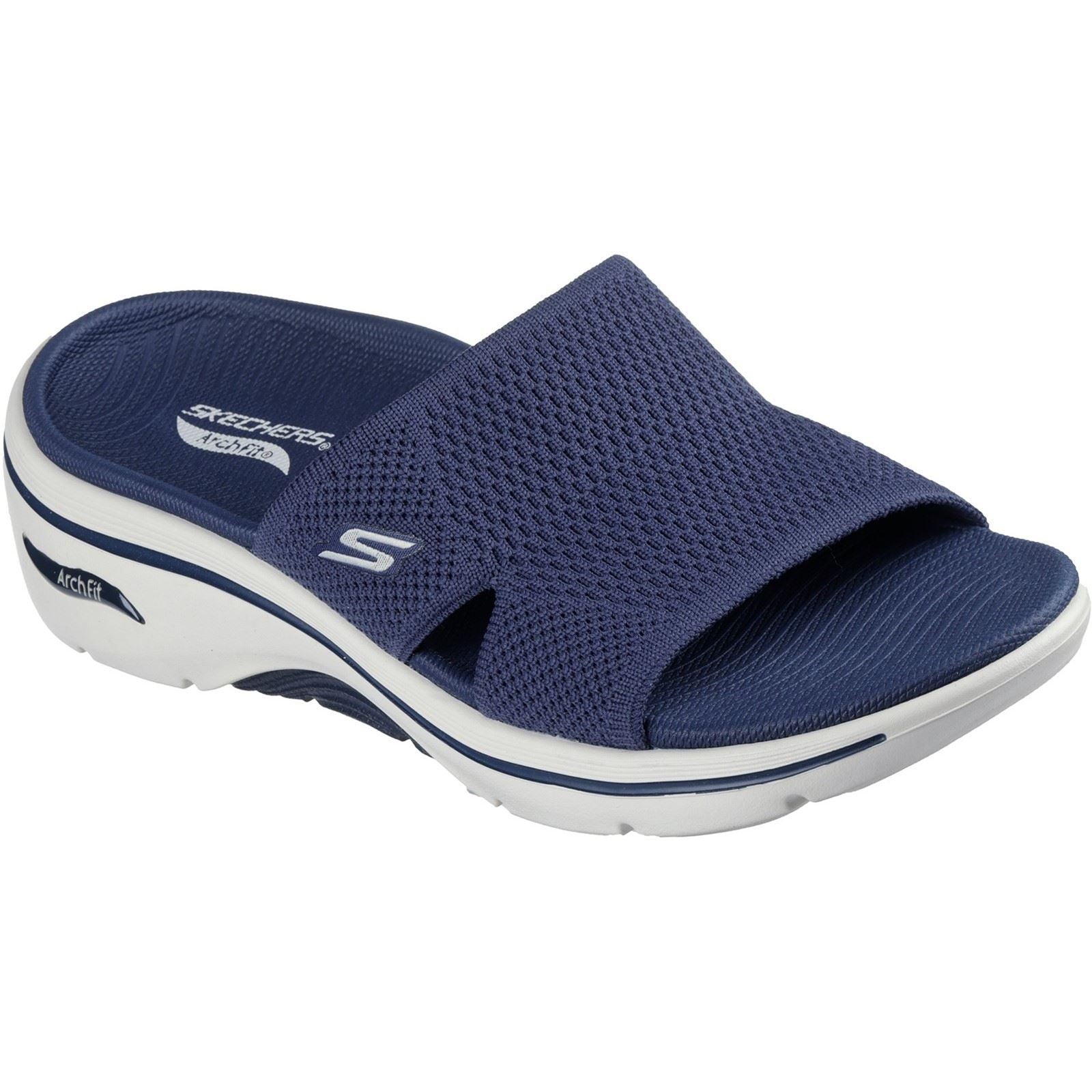 Skechers Go Walk Arch Fit 2.0 Damen Textil Sandalen In Marineblau