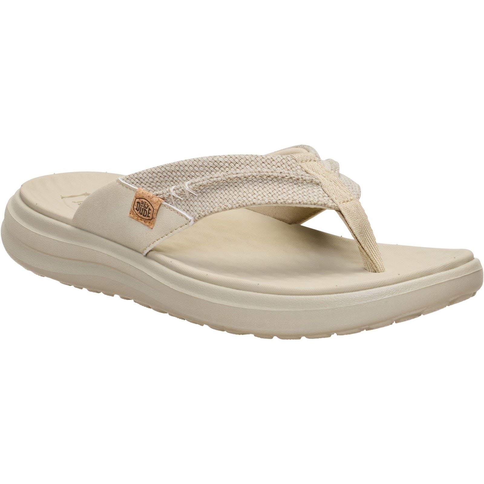 HEYDUDE Finn Flip Polyester Herren Braune Sandalen