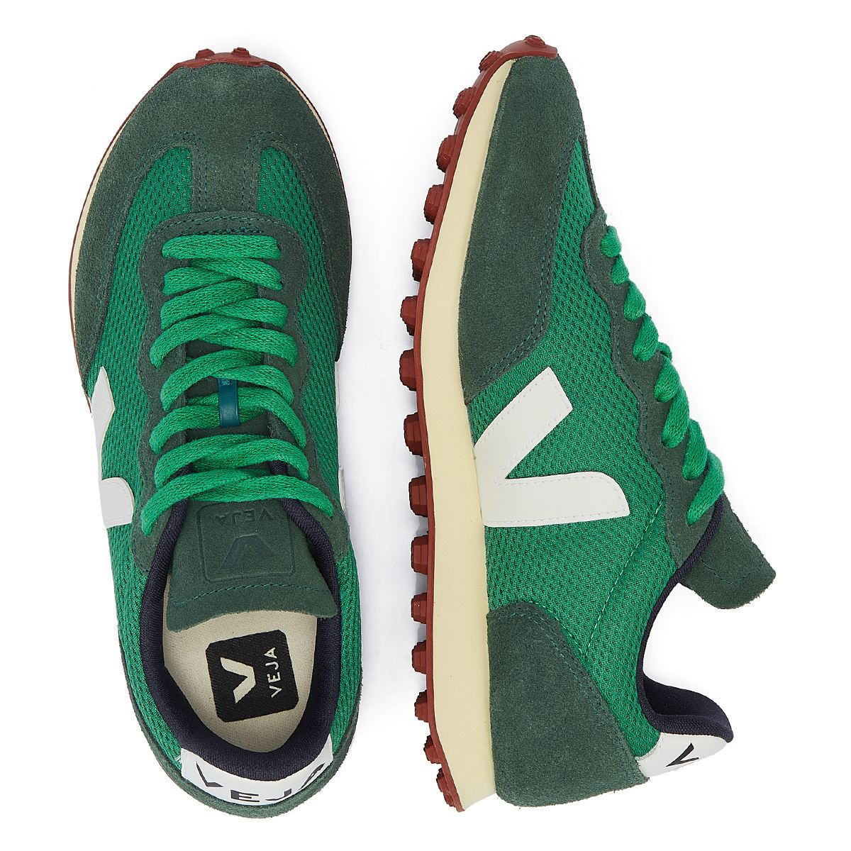 Veja Rio Branco Damen Emeraude/Weiß Sneakers