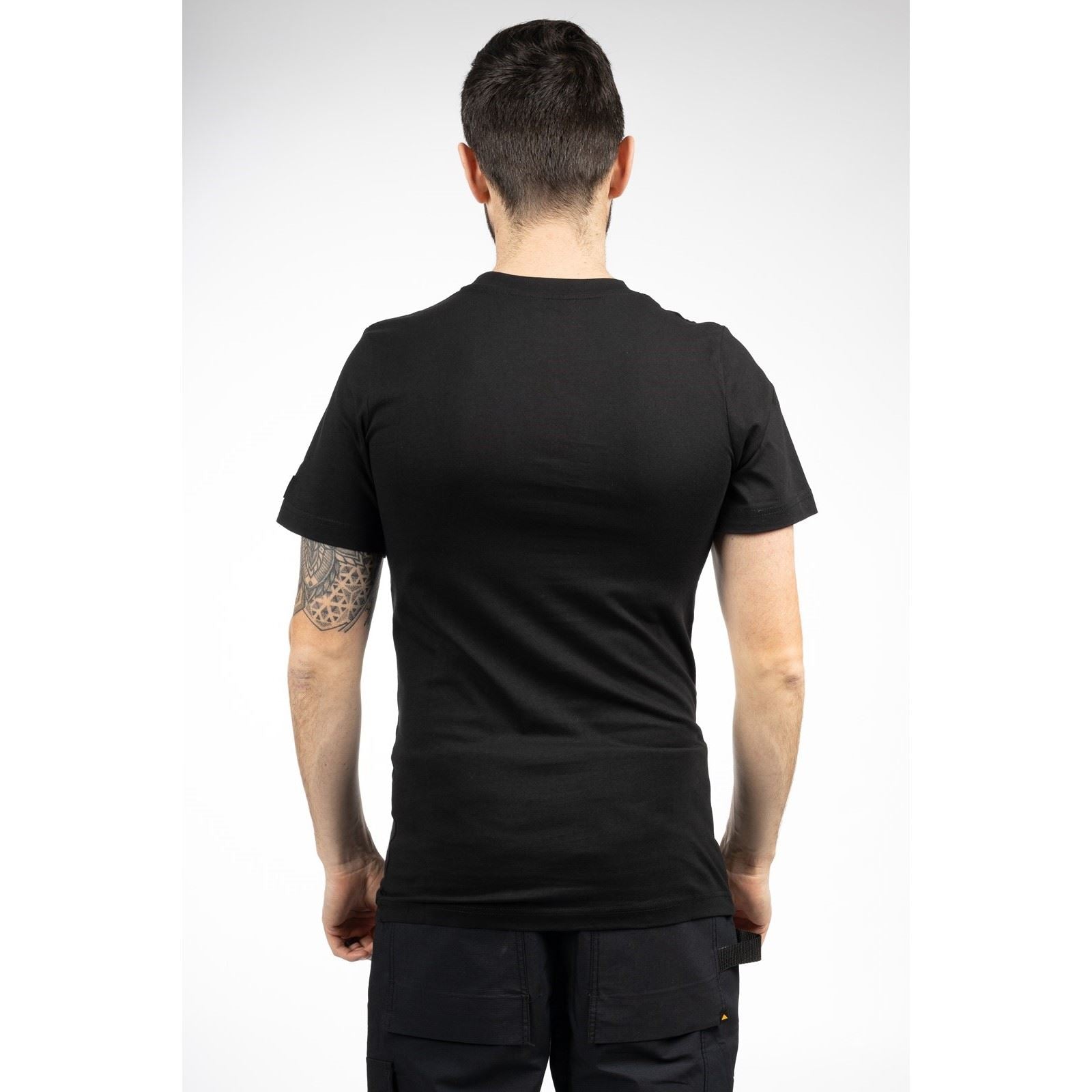 Caterpillar Essentials Short Sleeve Baumwoll Männer Schwarze Farbe Kurzarm-T-Shirts