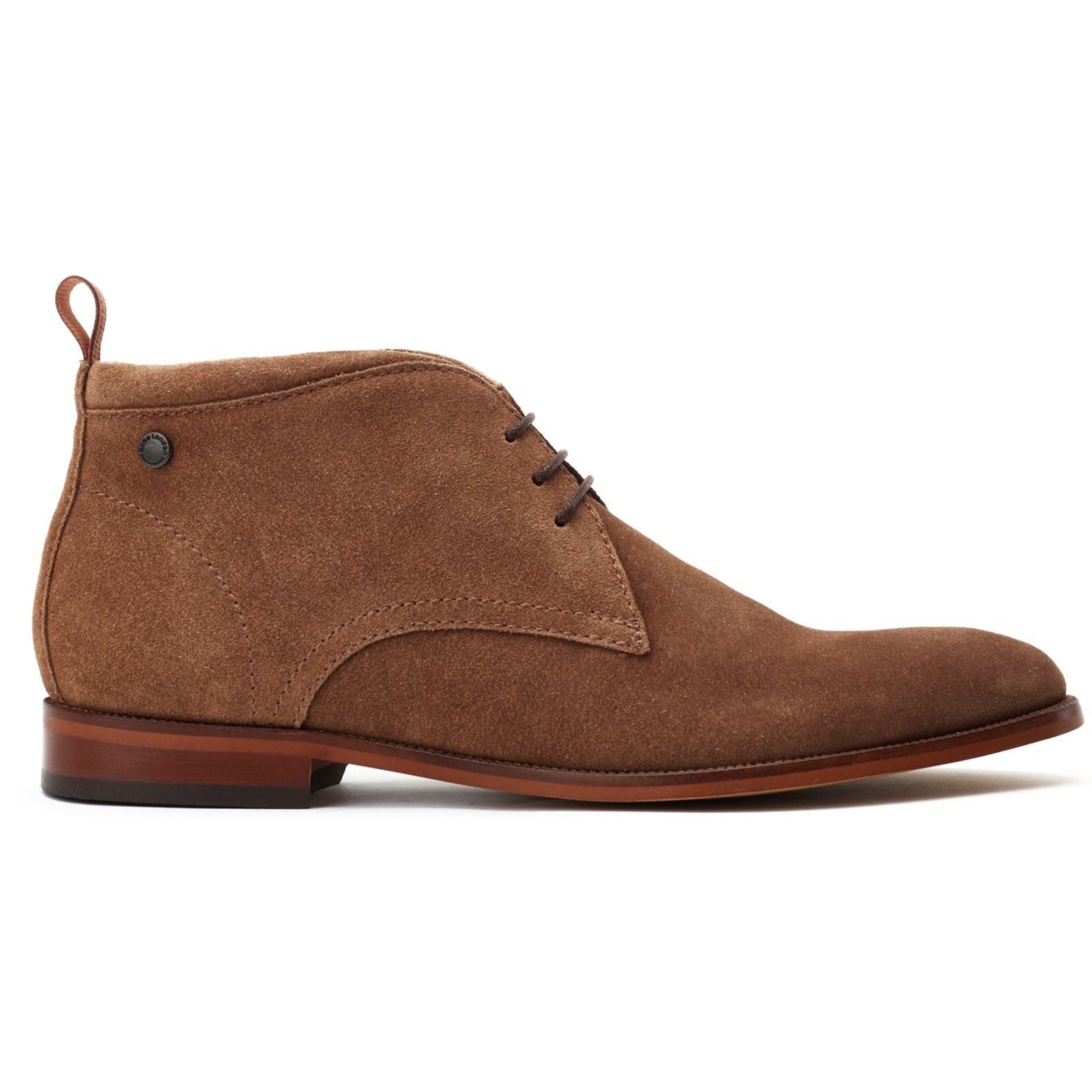Base London Nolan Leder Herren Ginger Stiefel