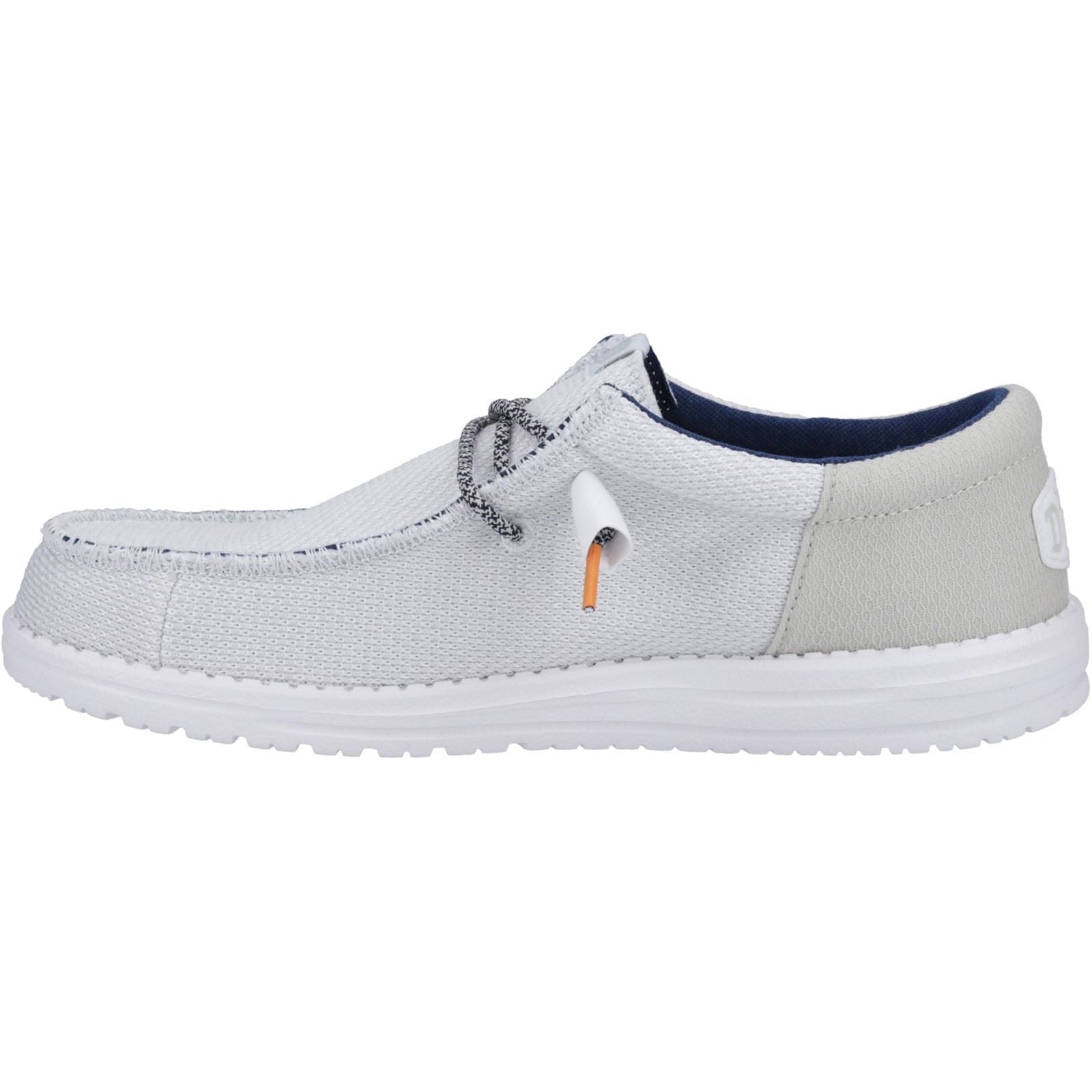 HEYDUDE Wally Funk Open Mesh Herren Weiße Bootsschuhe