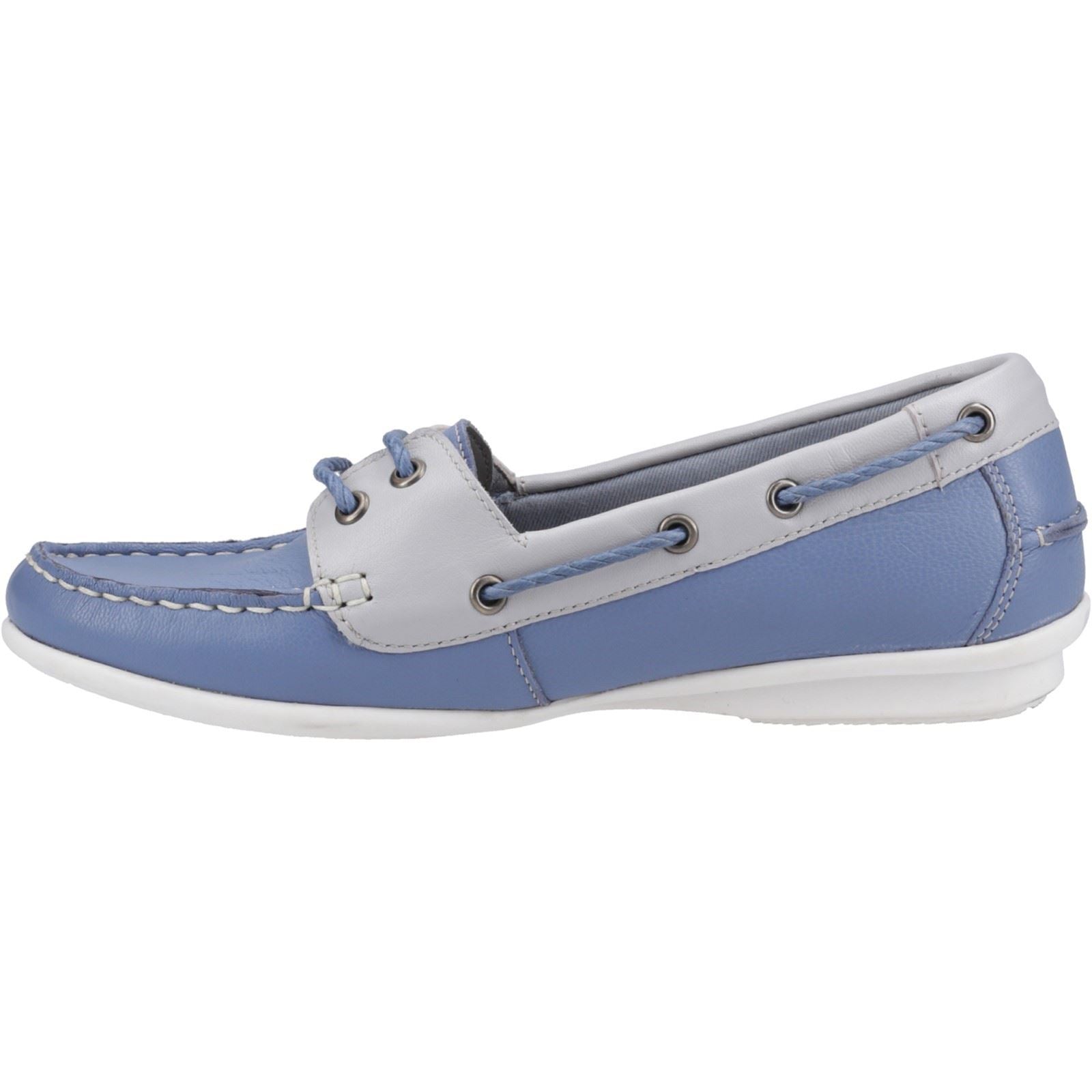 Hush Puppies Irene Damen Bootsschuhe Aus Blauem Leder
