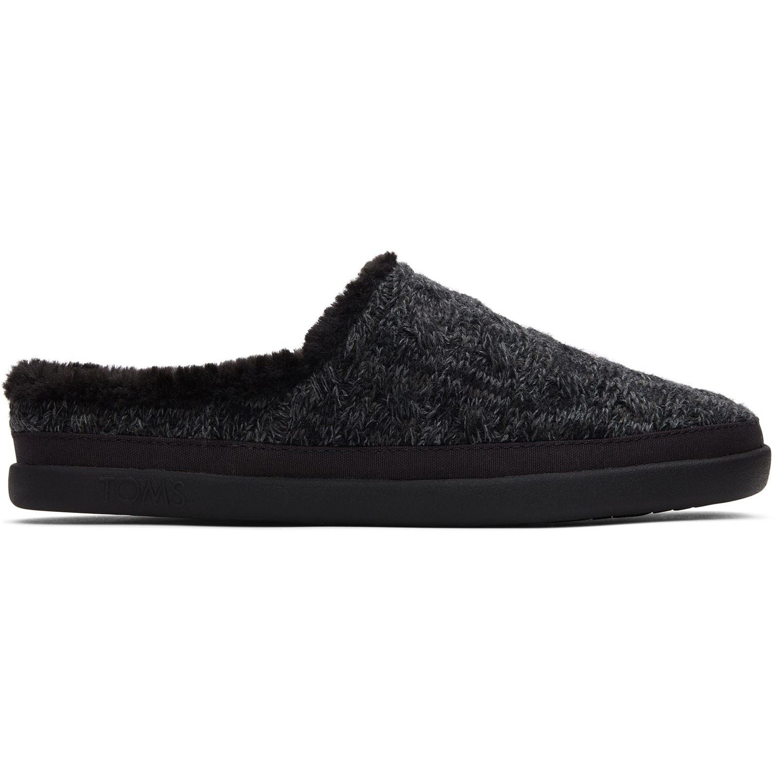 TOMS Sage Polyester Mischung Damen Schwarze Slippers
