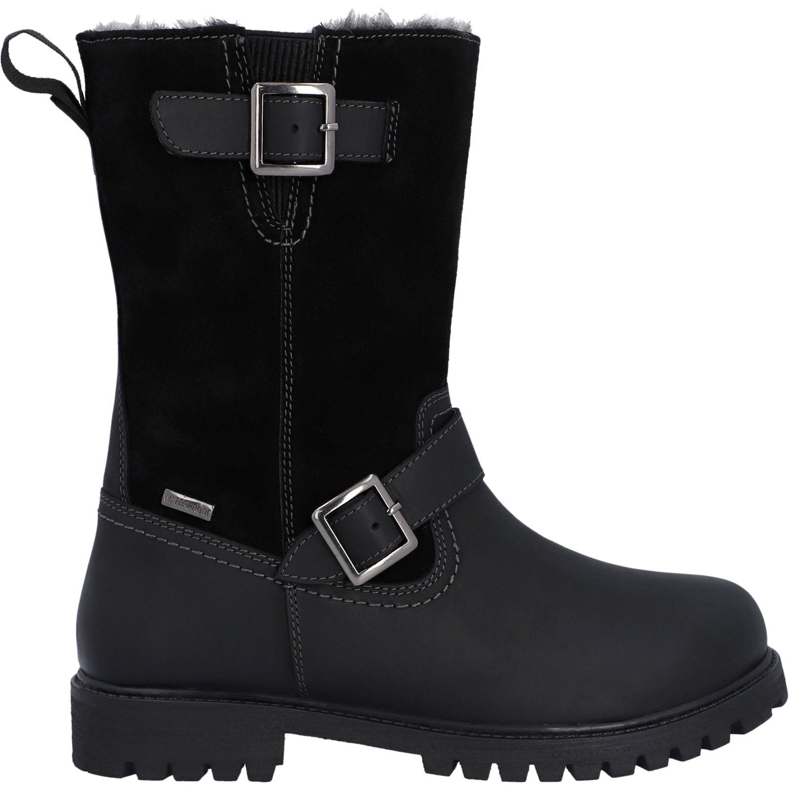 Hunter Ness Damenlederstiefel In Schwarz