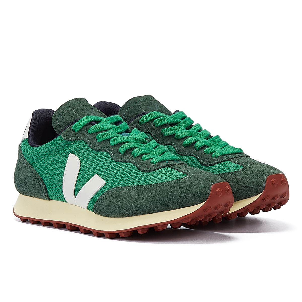 Veja Rio Branco Damen Emeraude/Weiß Sneakers