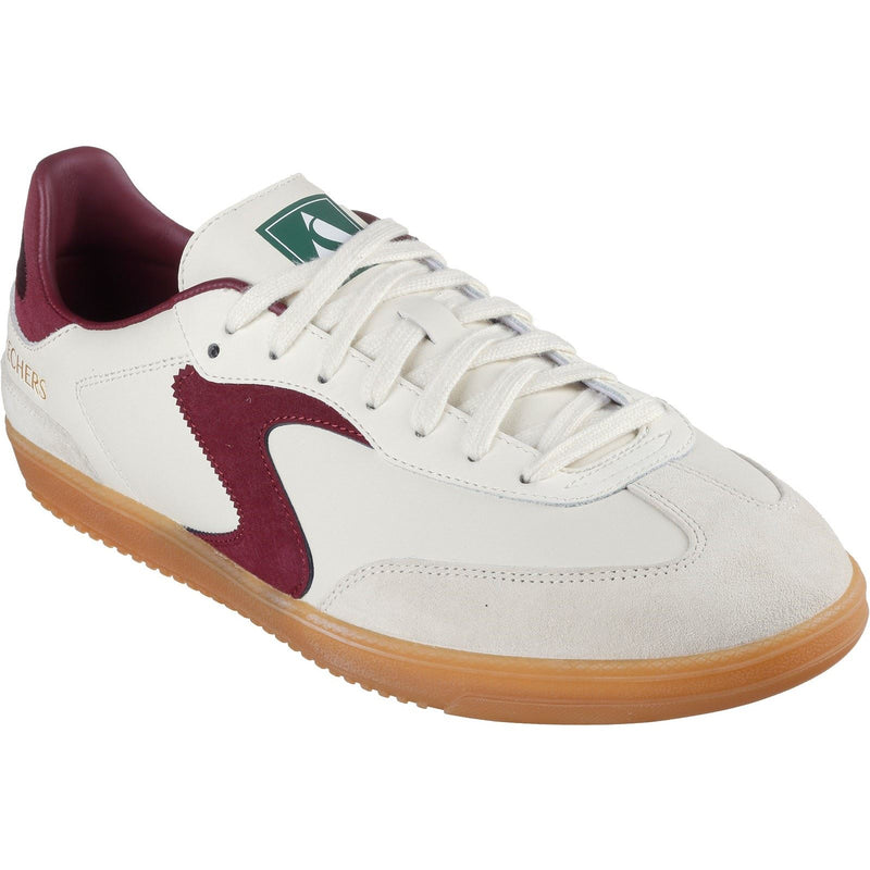 Skechers Hotshot Pyke Synthetische Herren Natur/Burgunder Sneaker.