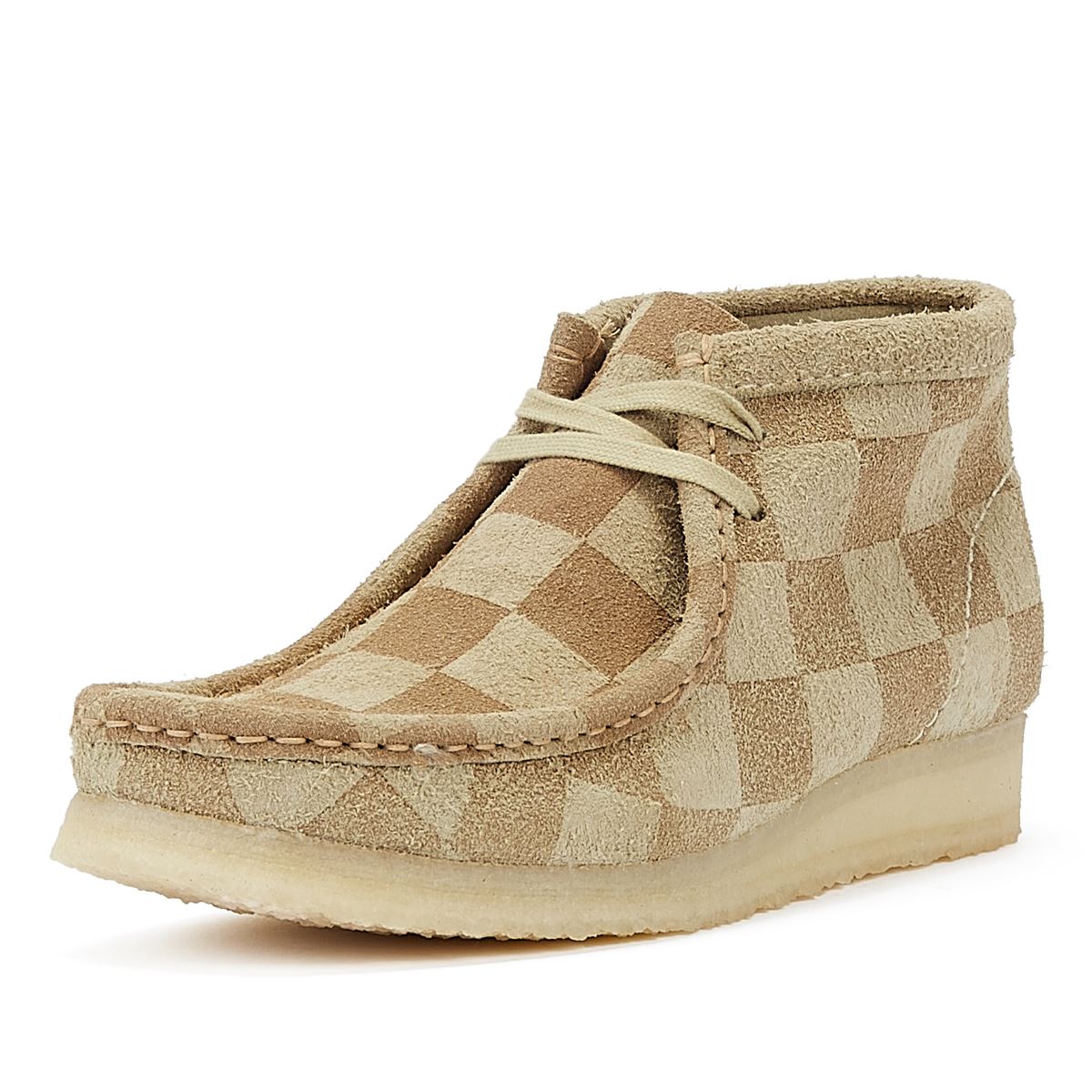 Clarks Wallabee Check Damen Stiefeletten In Beige