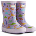 Hunter Kids Dinosaur Boot Gummi Lila Dinosaurier Gummistiefel