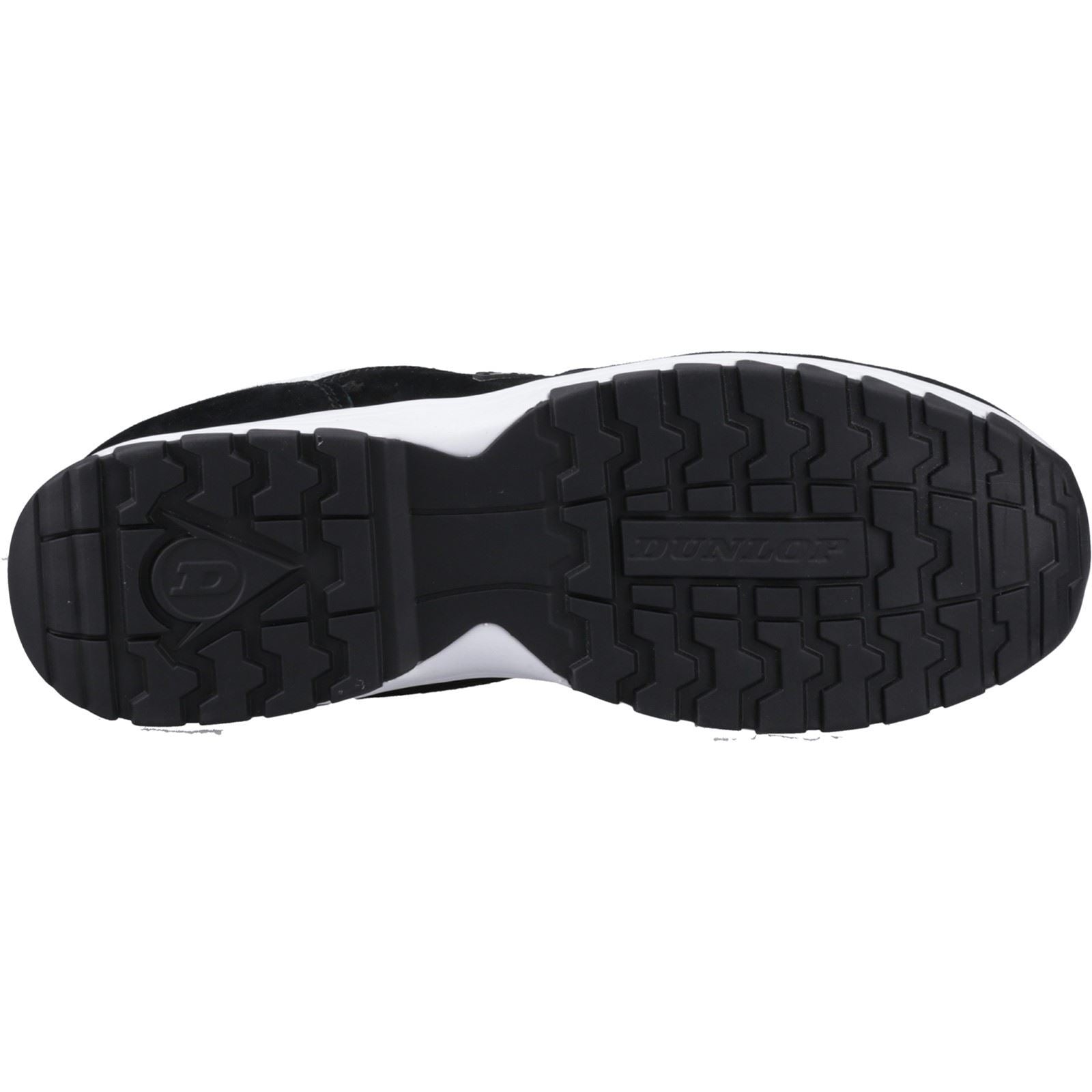 Dunlop Arrow Wildleder Herren Sicherheits-Sneaker In Schwarz/Rot/Weiß