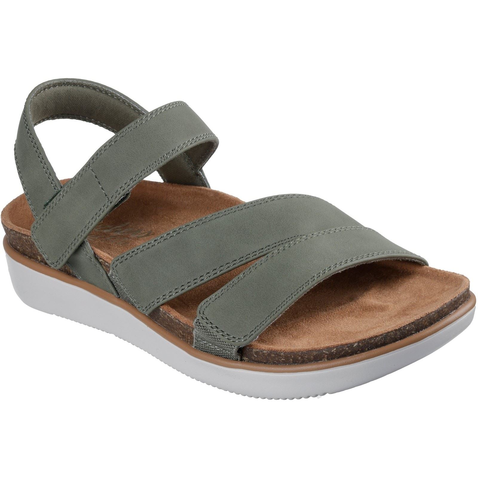 Skechers Lifted Comfort Polyurethan Damen Oliven Sandalen