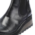 Fly London Huud Leder Damen Schwarze Farbe Stiefel