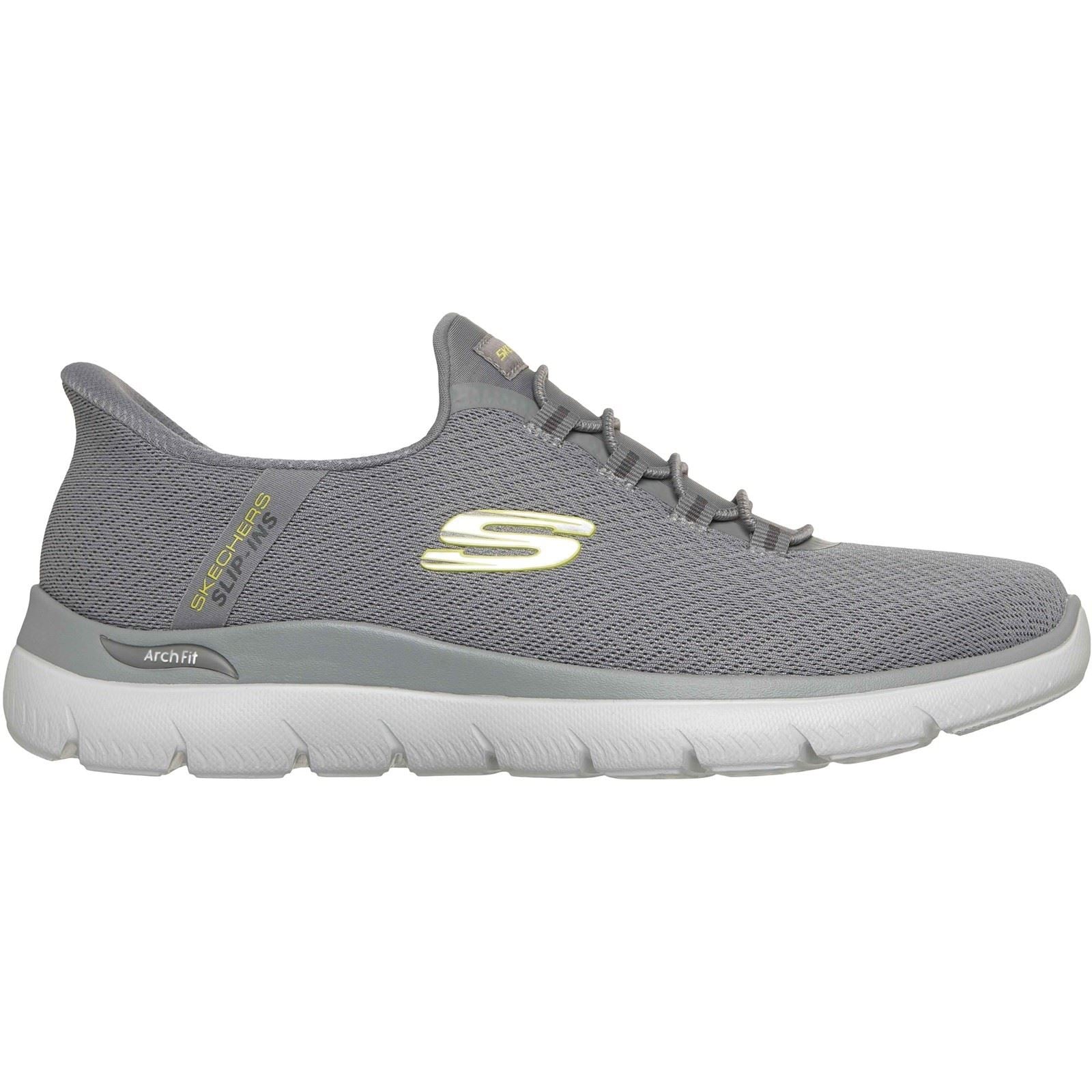 Skechers Arch Fit Summits Kynor Polyester Herren Sneakers In Grau/Lime