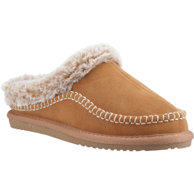 Hush Puppies Anika Damenhausschuhe aus Veloursleder in Tan