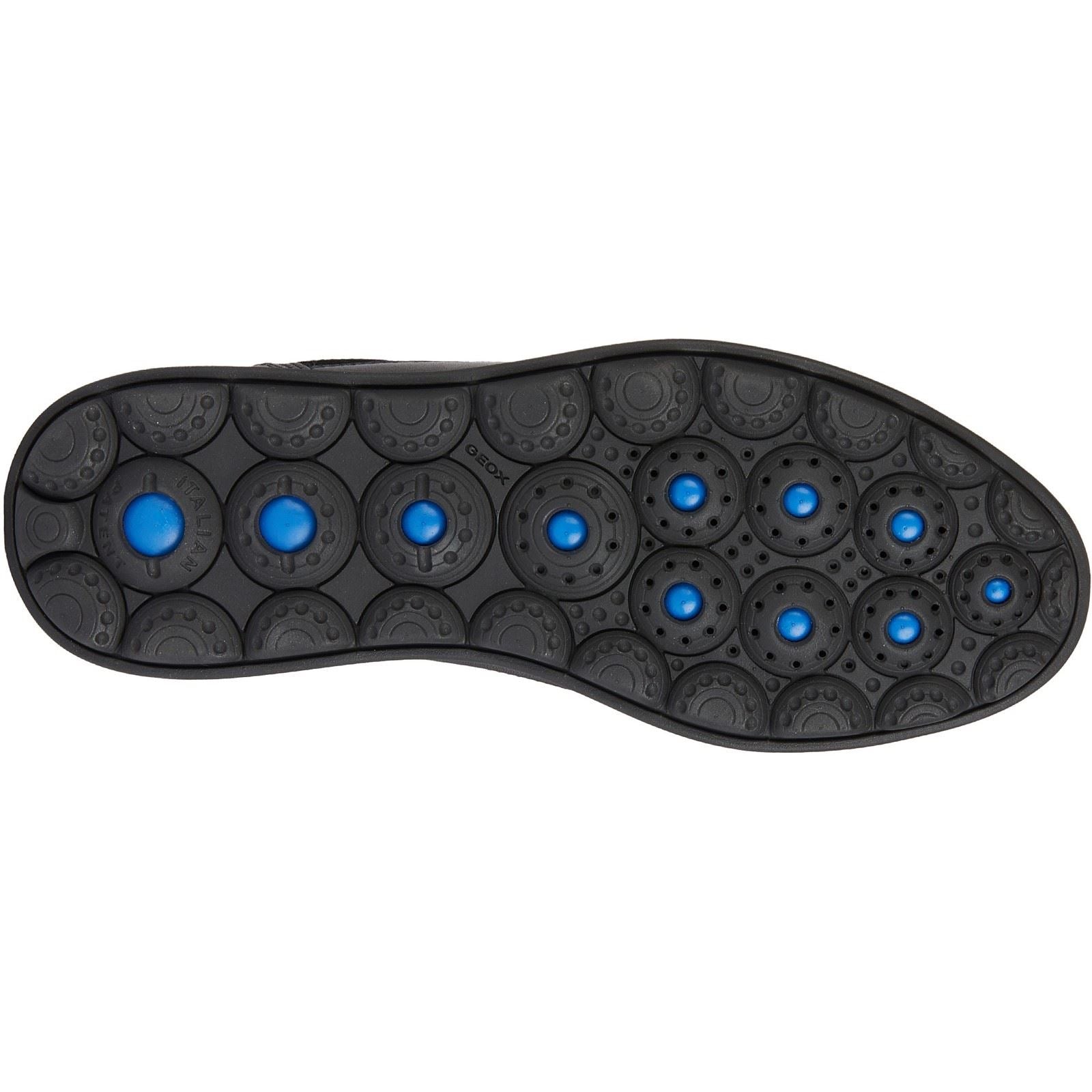 Geox U SPHERICA EC12 Leder Rindsleder Herren Schwarz Sneaker