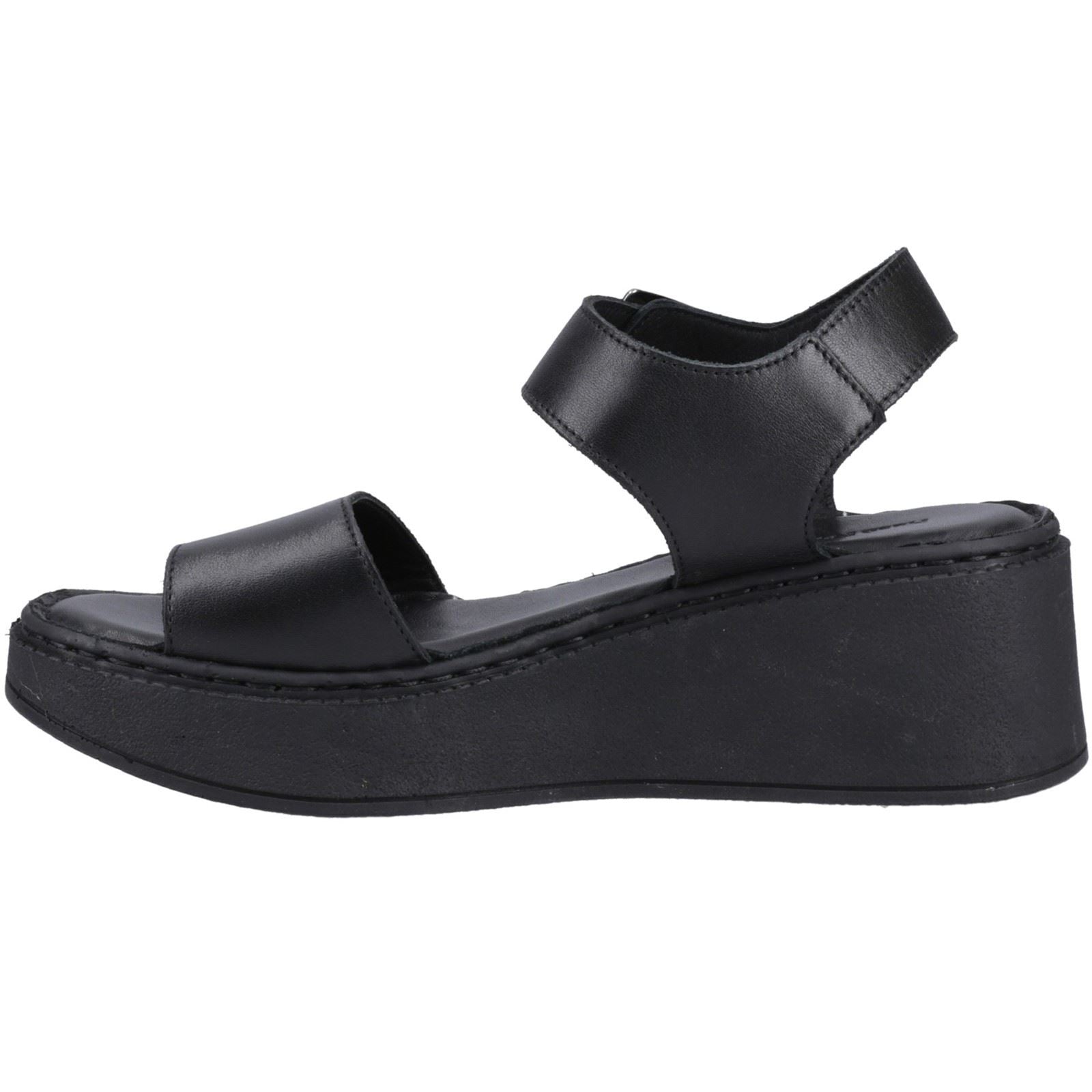 Hush Puppies Beatrix Wedge Damen Keilabsatzschuhe Aus Schwarzem Leder