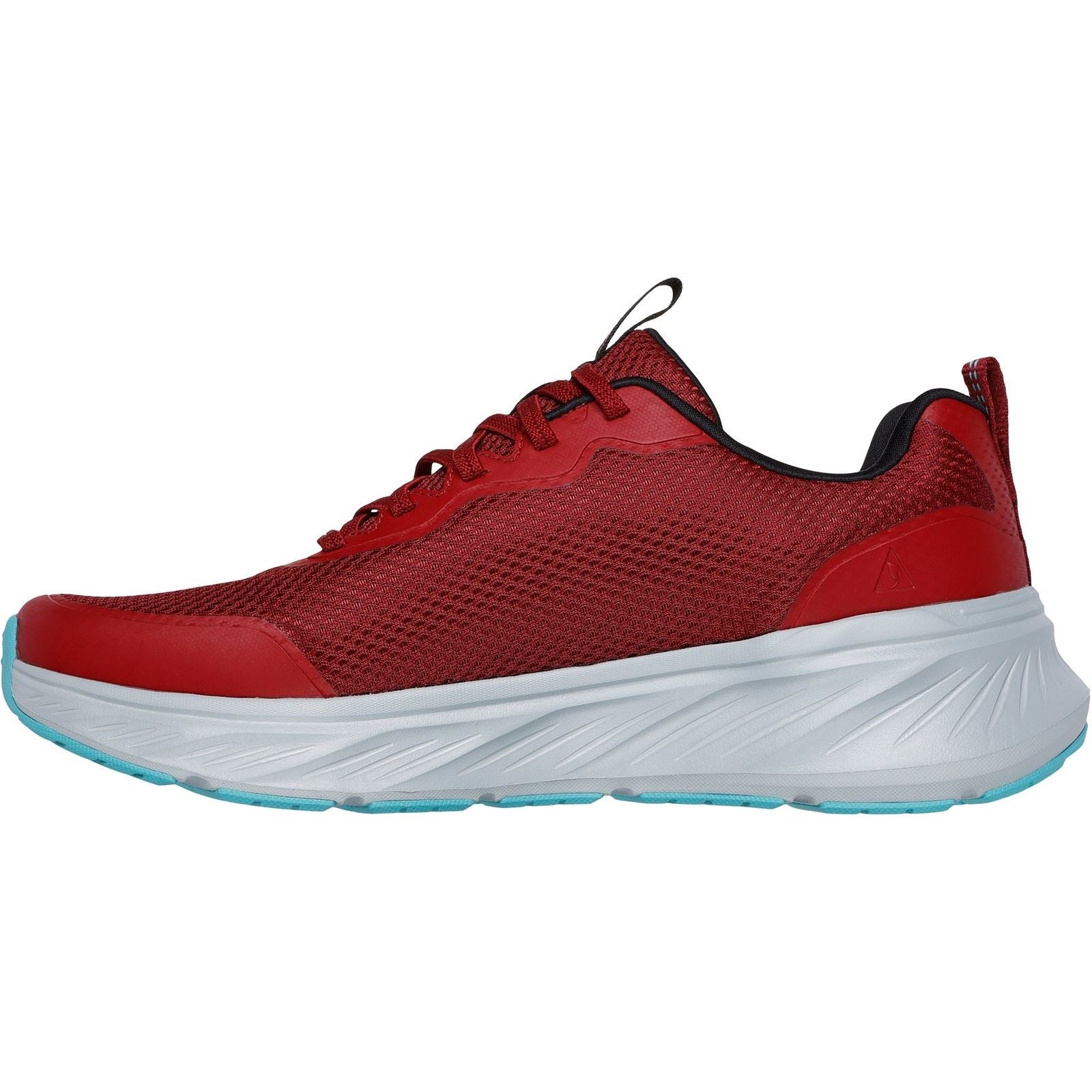 Skechers Edgeride Rekze Herren Sneaker Aus Textil In Bordeauxrot/Grau