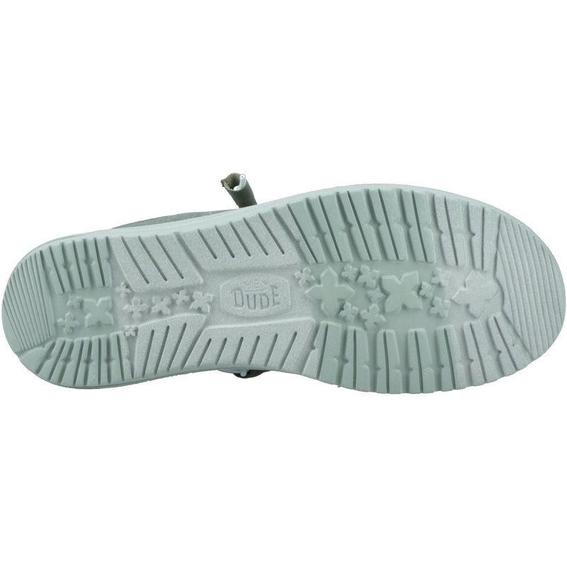 HEYDUDE Wally Canvas 100% Baumwolle Herren Enten Grün/Eisberg Grün Mokassin Schuhe