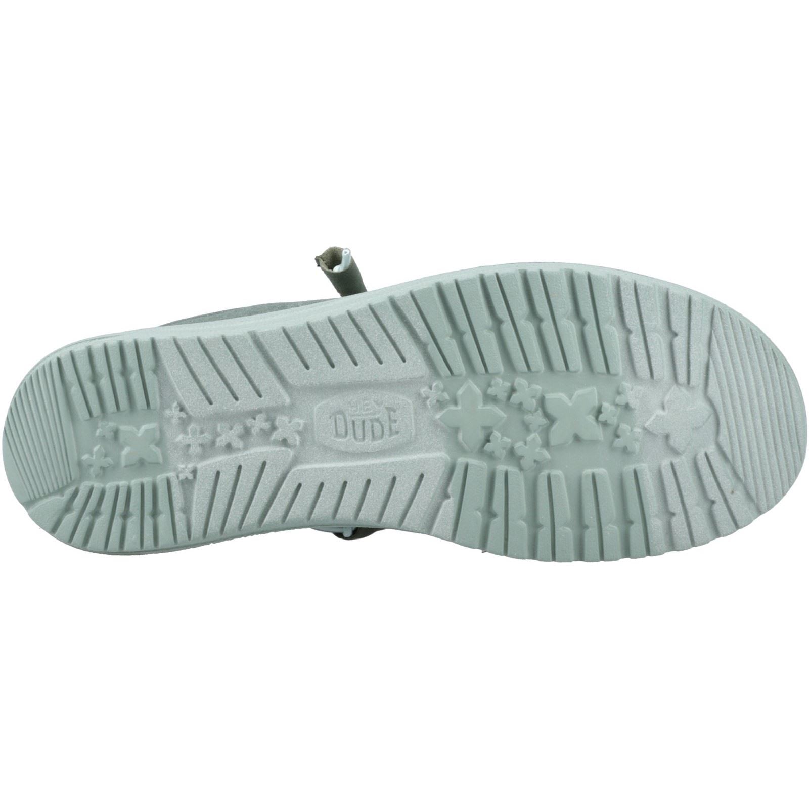 HEYDUDE Wally Canvas 100% Baumwolle Herren Enten Grün/Eisberg Grün Mokassin Schuhe