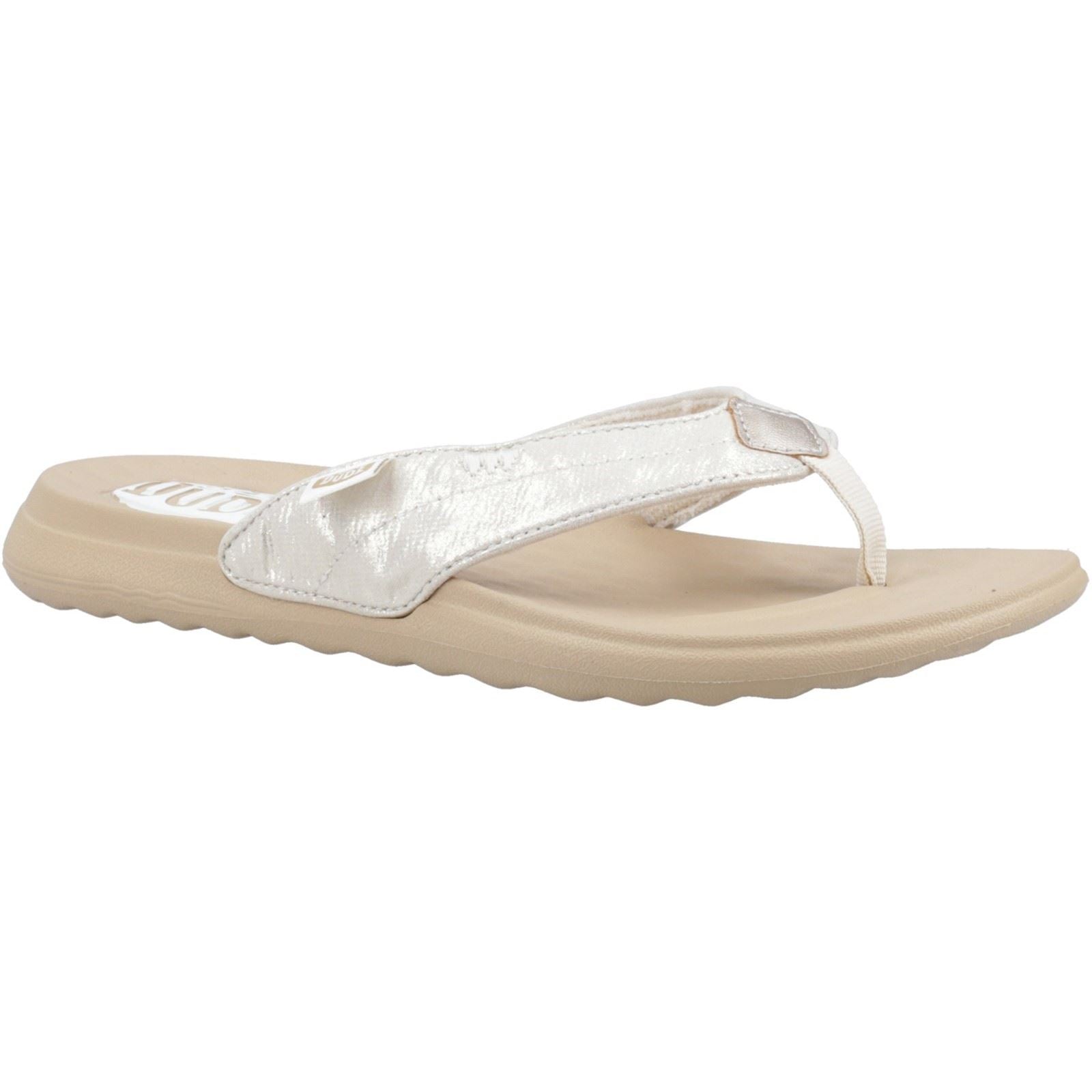 HEYDUDE Christi Flip Classic Damen Gold Sandalen