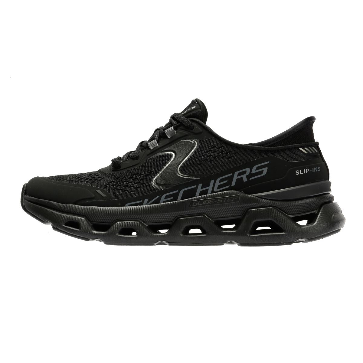 Skechers Slip-Ins Glide Step Altus Mesh Damen Schwarze Turnschuhe
