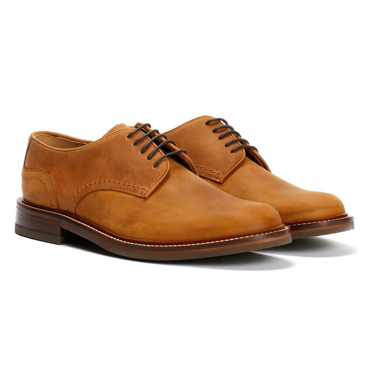 Chapman & Moore Plain Derby Country Herren Leder Braune Schnürschuhe