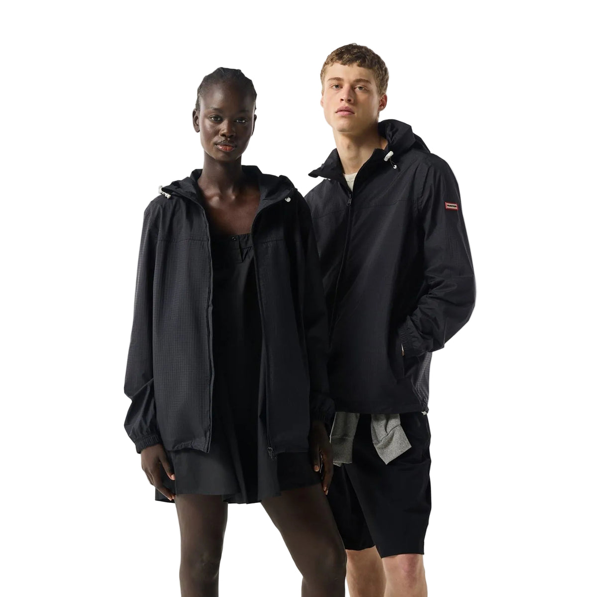 Hunter Packable Rain Packbare Regen Unisex Erwachsene Schwarze Farbe Regenjacke