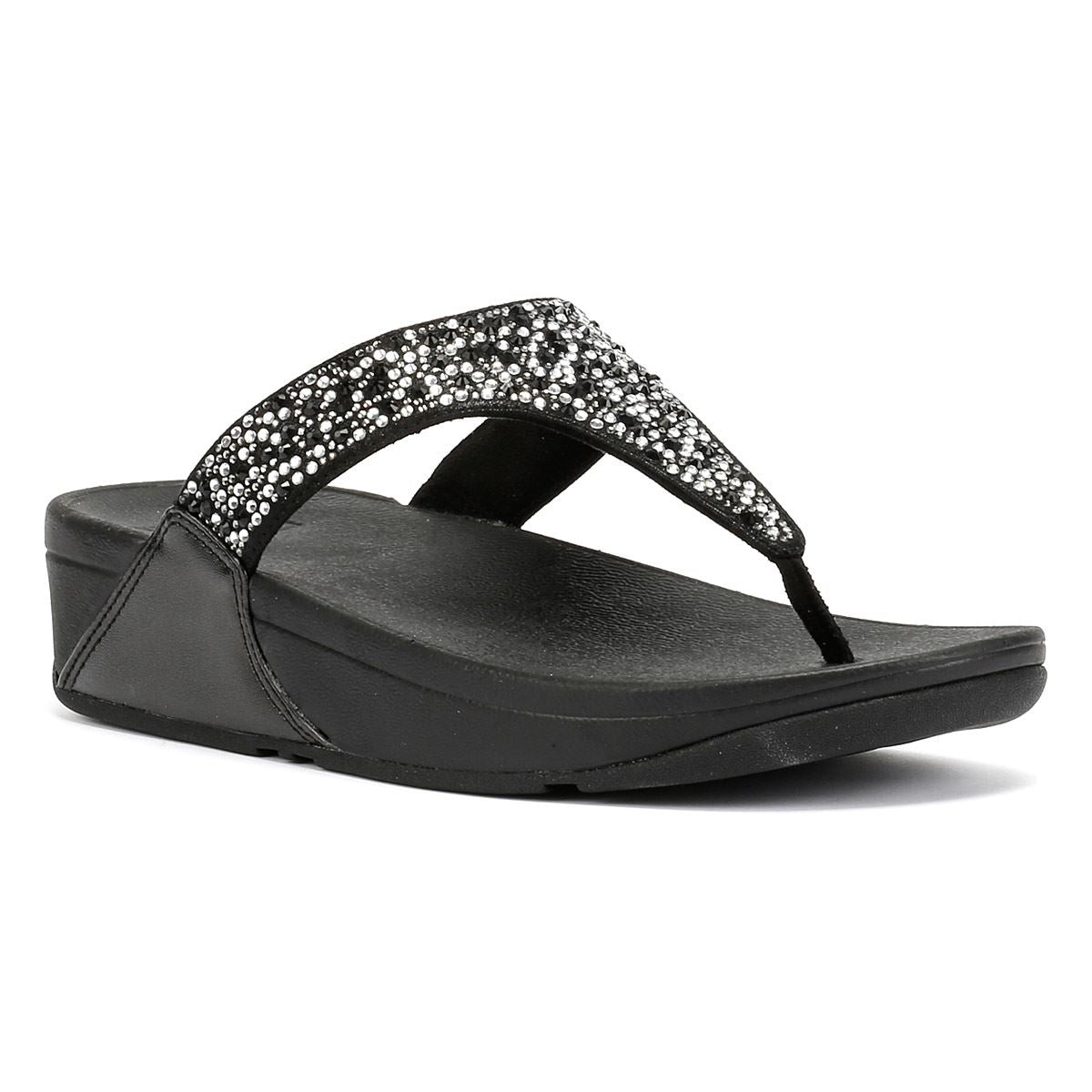 FitFlop Lulu Crystal Mix Damen Schwarze Farbe Sandalen