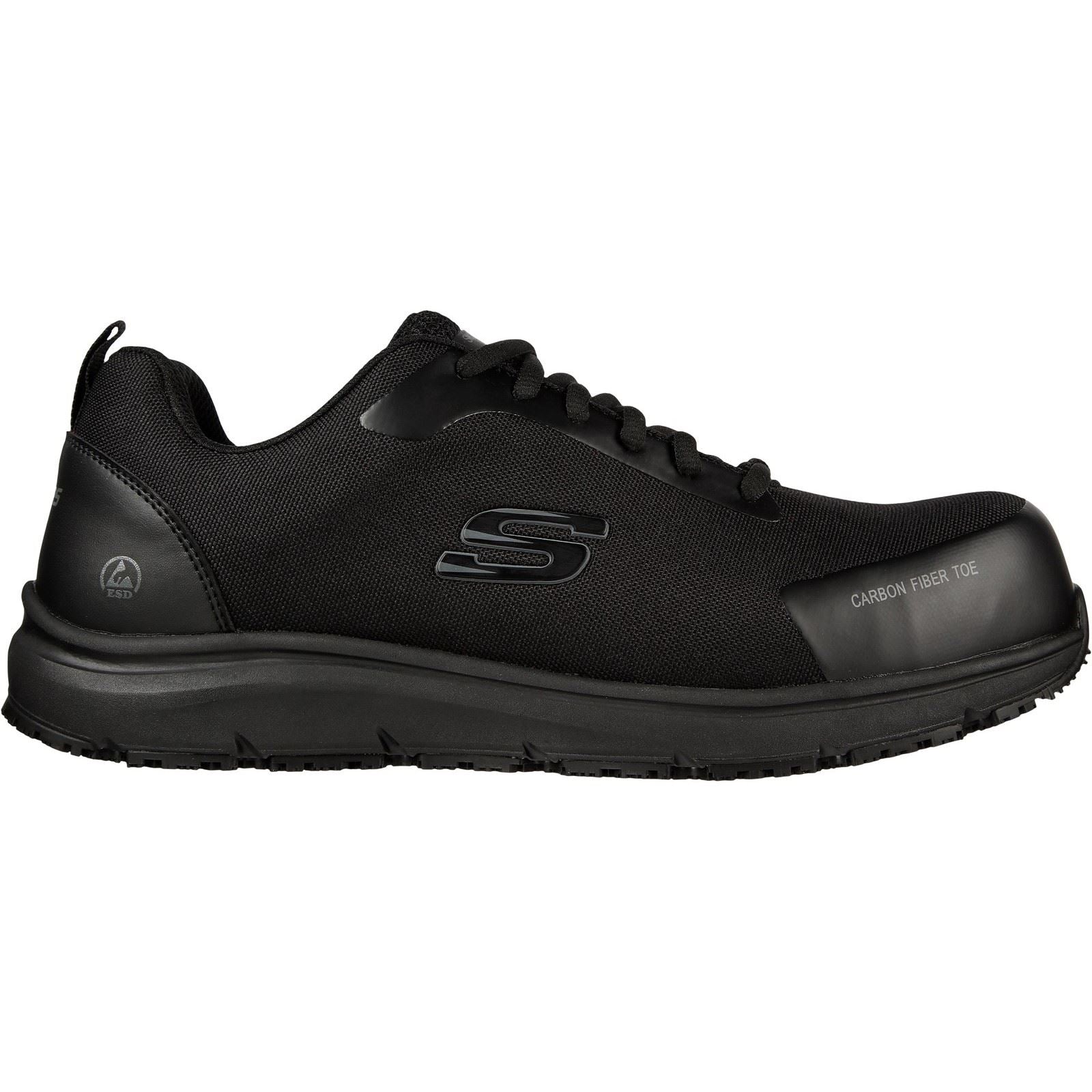 Skechers Workwear Ulmus SR Safety Toe Mesh Herren Schwarze Sicherheitssneaker