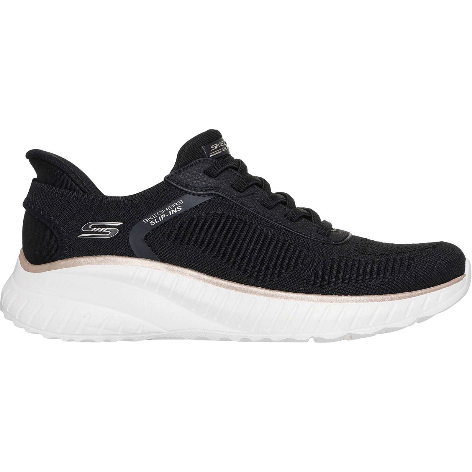 Skechers BOBS Sport Squad Chaos Textil Damen Schwarz/Gold Sneakers