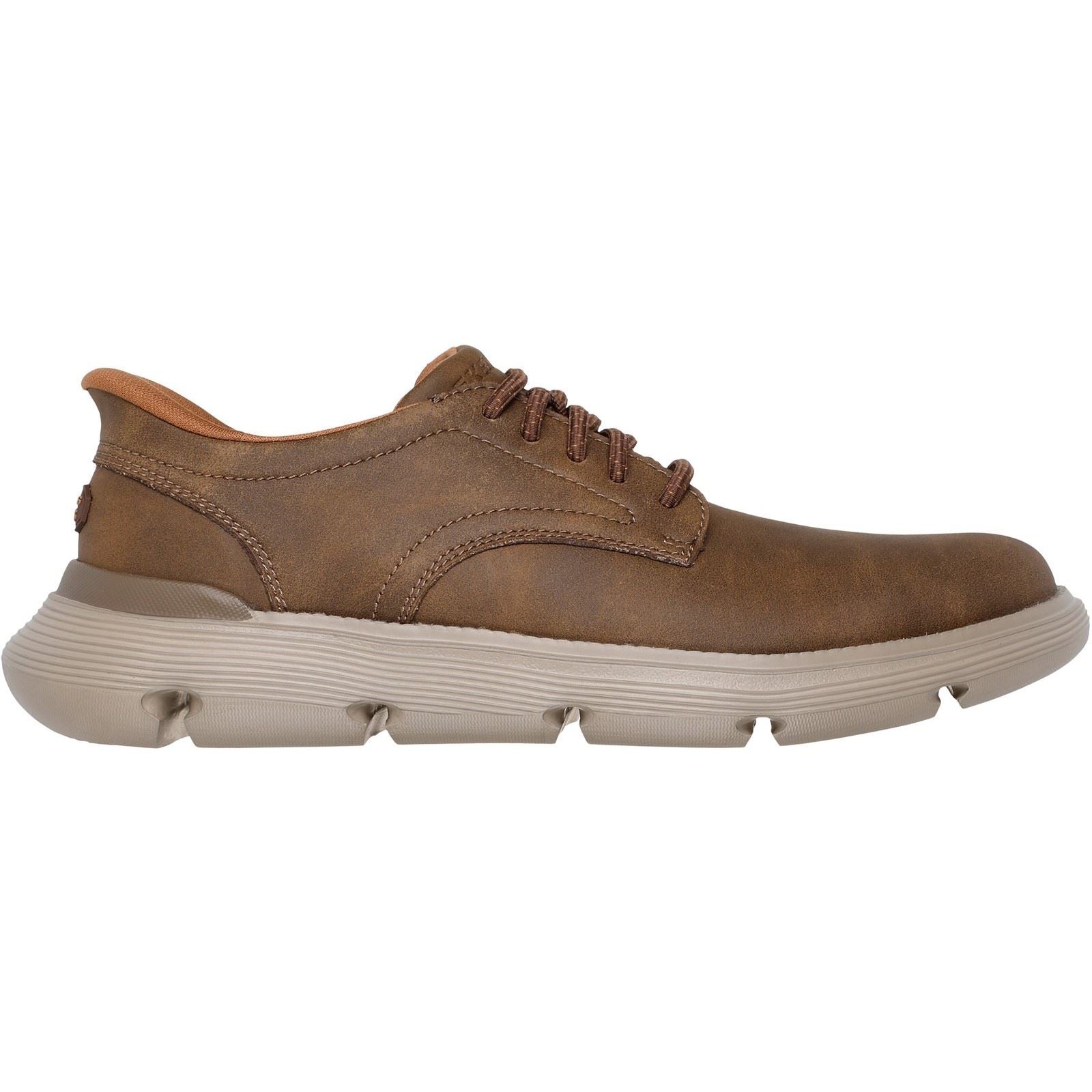 Skechers Garza Duran Herren Sneaker Aus Taupefarbenem Leder