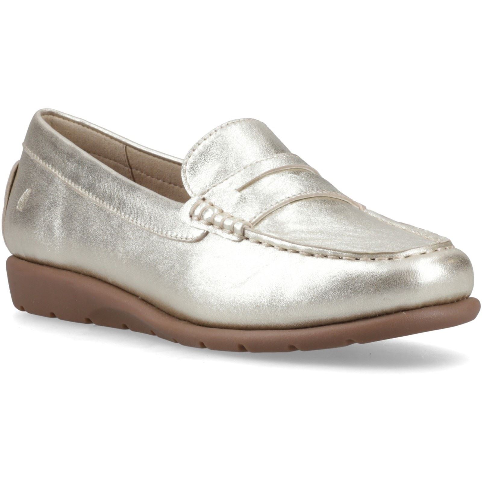 Hush Puppies Shelby Leder Damen Gold Loafers