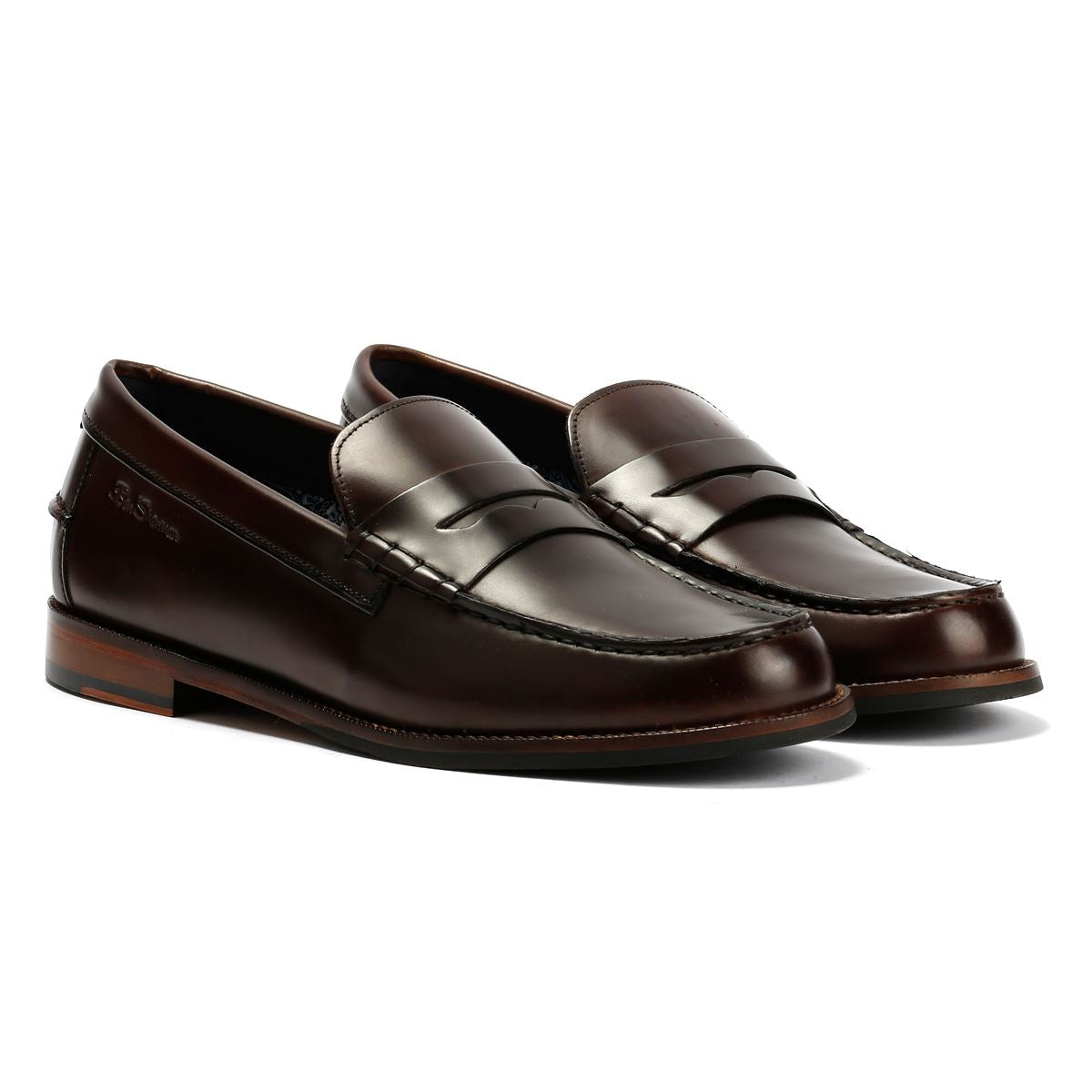 Ben Sherman Sid Leder Herren Braune Slipper