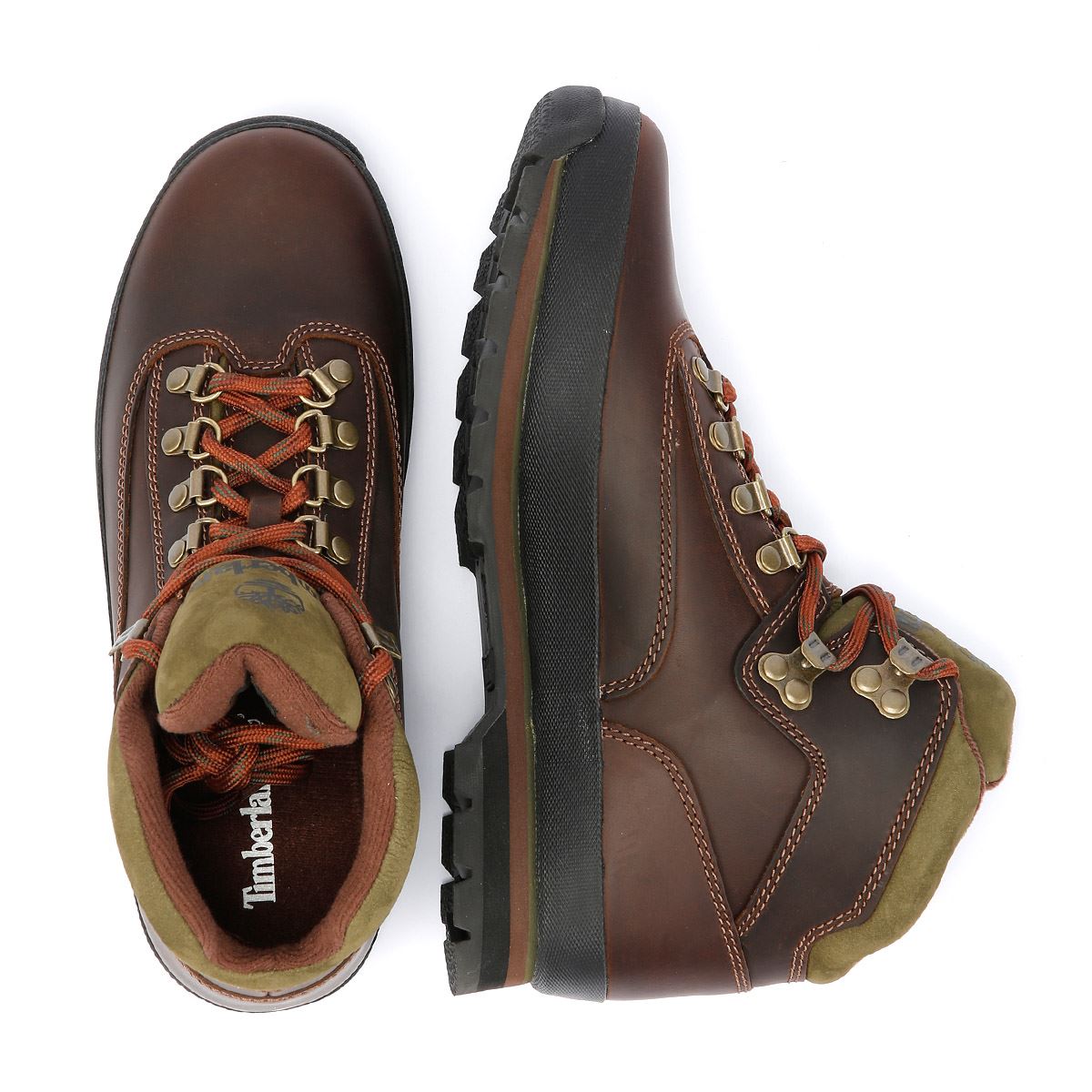 Timberland Euro Hiker Mid Lace Braune Herrenstiefel Aus Leder