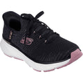 Skechers Edgeride Impression Damen Stoffschuhe In Schwarz/Rosa
