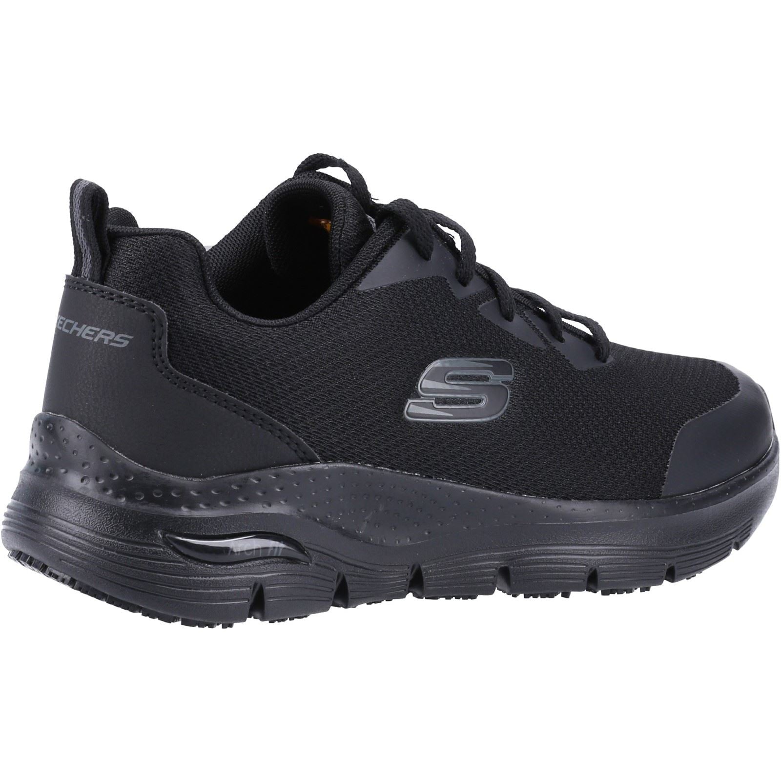 Skechers Workwear Arch Fit Sr Polyester Damen Schwarze Sicherheits-Sneaker