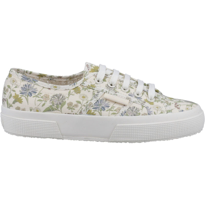 Superga 2750 Floral Print Baumwoll-Damensneaker In Weiß Mit Blumenmuster