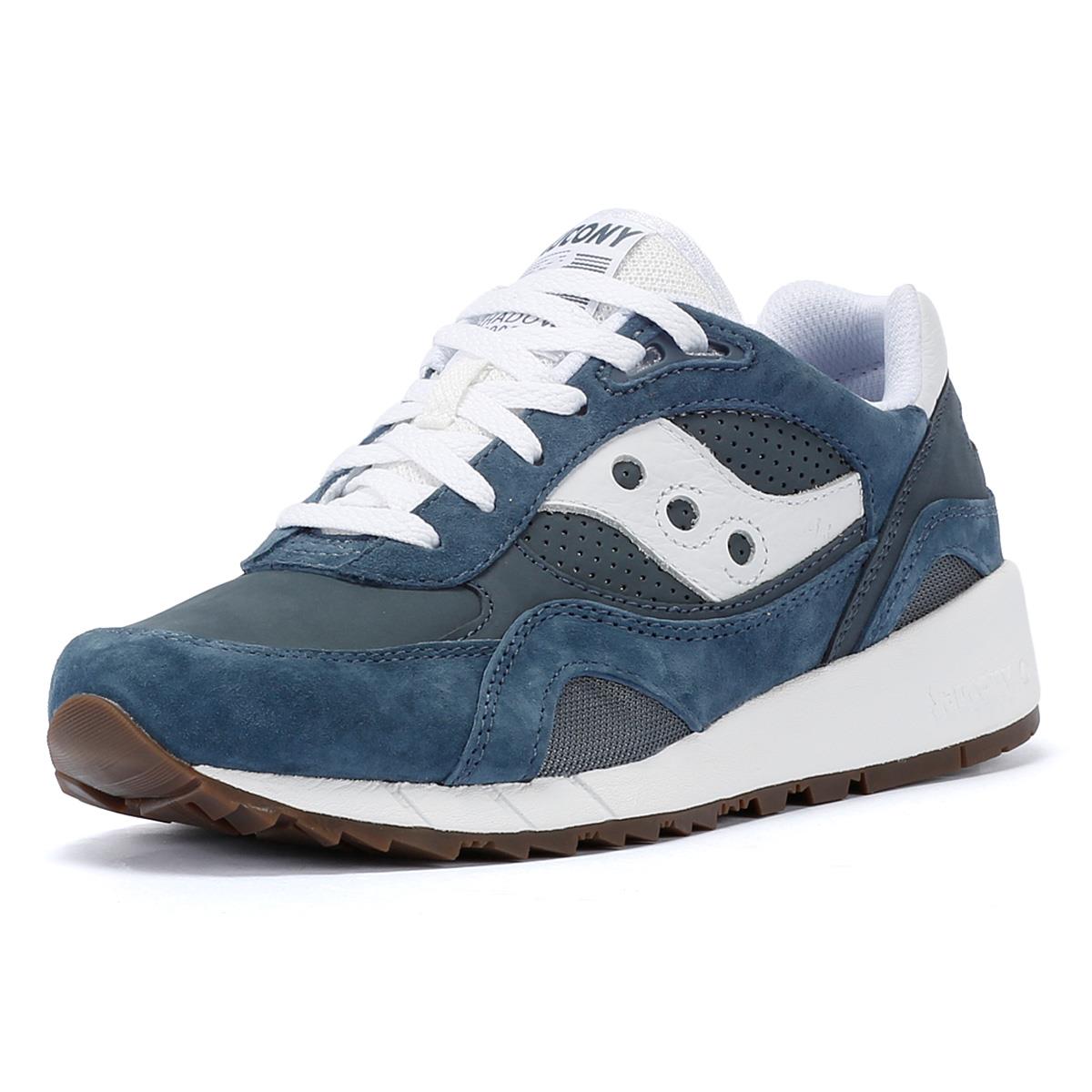 Saucony Shadow 6000 Marineblau/Weiße Wildleder-Sneakers