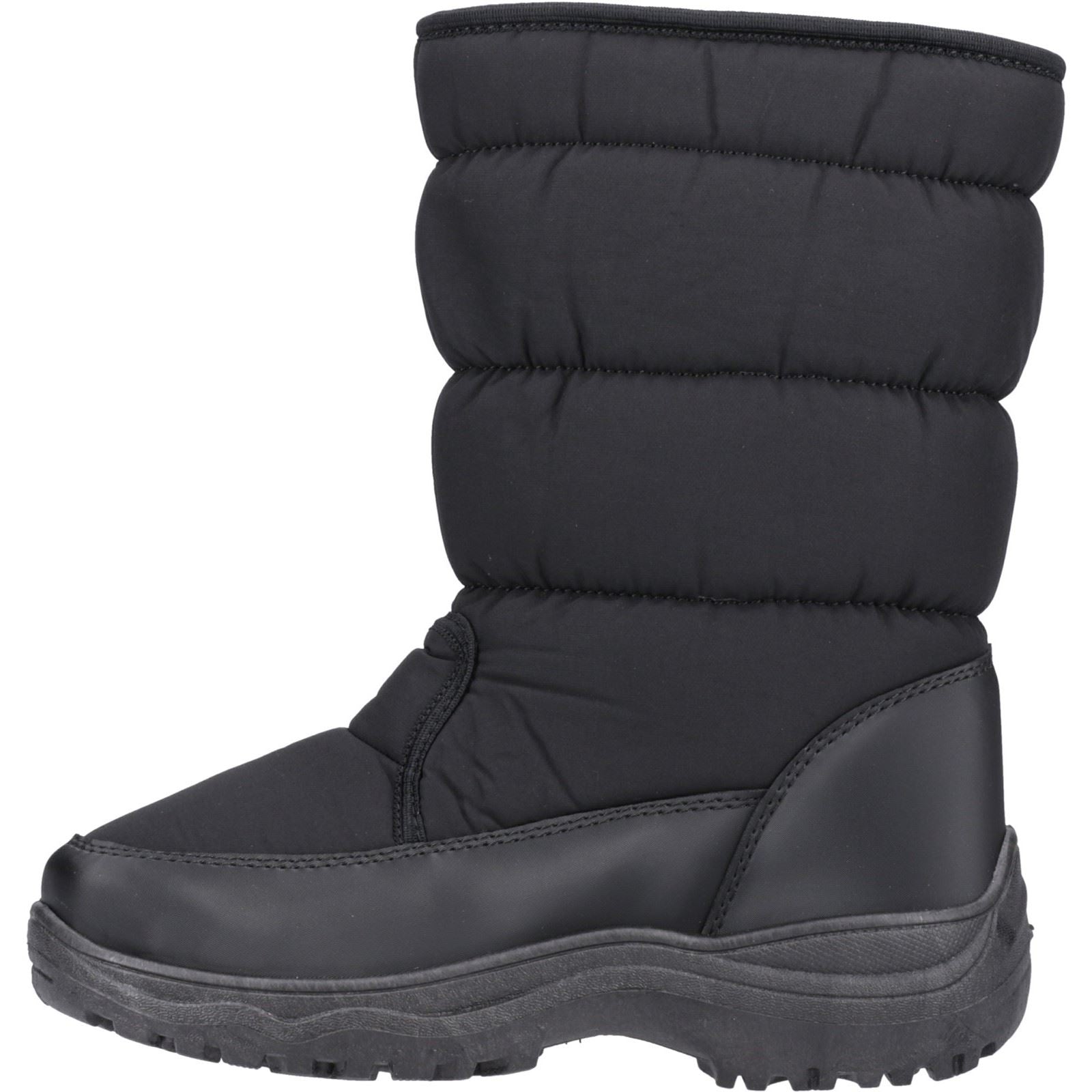 Cotswold Welland Textile Damen Schwarze Farbe Winterstiefel bis zur Mitte der Wade