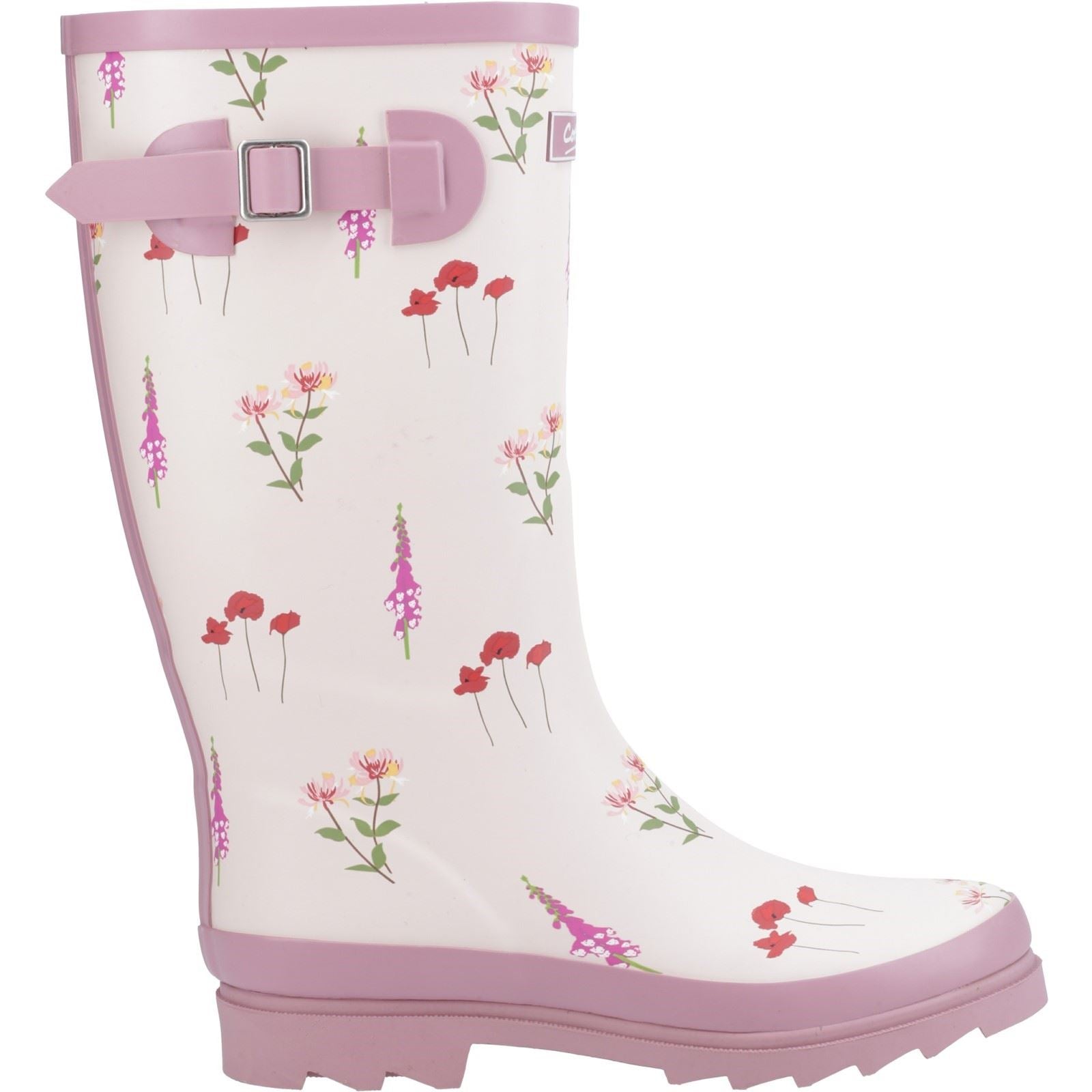 Cotswold Wildflower Tall Damen Gummistiefel In Pink