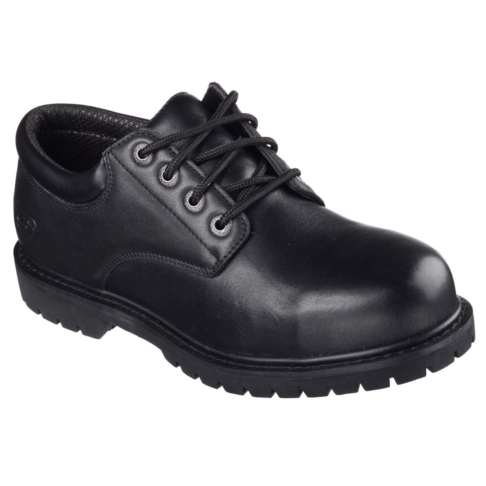 Skechers Workwear Cottonwood Elks Leder Herren Schwarze Sicherheitsschuhe