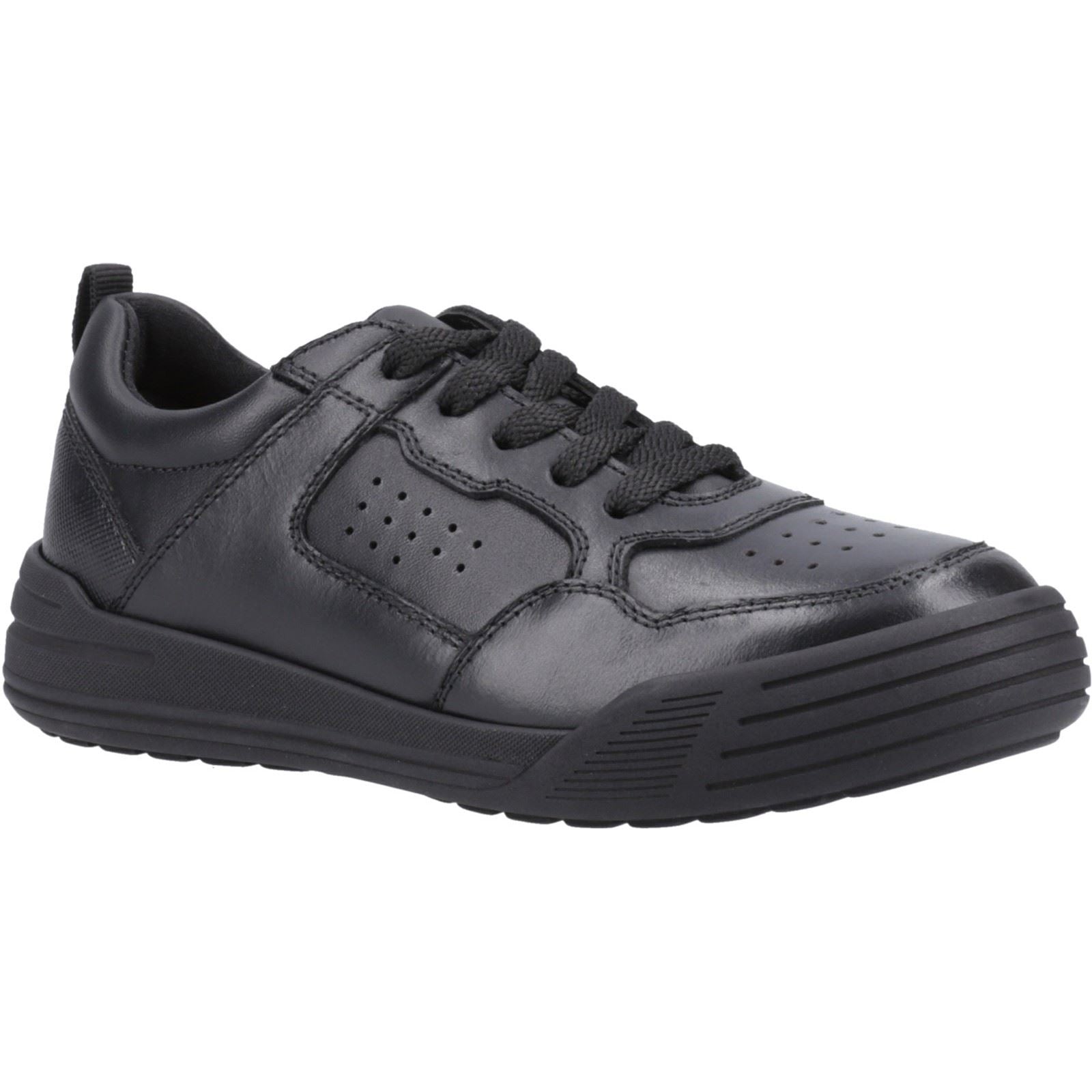 Hush Puppies Shane Junior Die Schwarzen Schnürschuhe Für Jungen Aus Leder