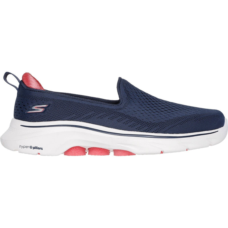 Skechers GO WALK 7 Vina Damen Textil Sneaker In Marineblau/Koralle