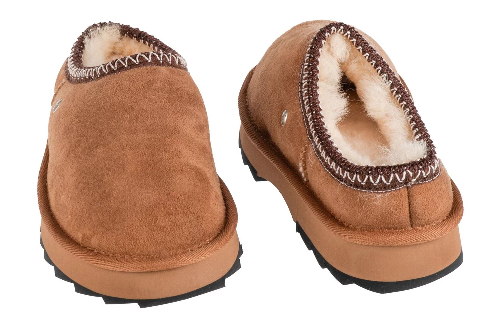 Emu Australia Sharky Scuff Wildleder Damen Braune Hausschuhe