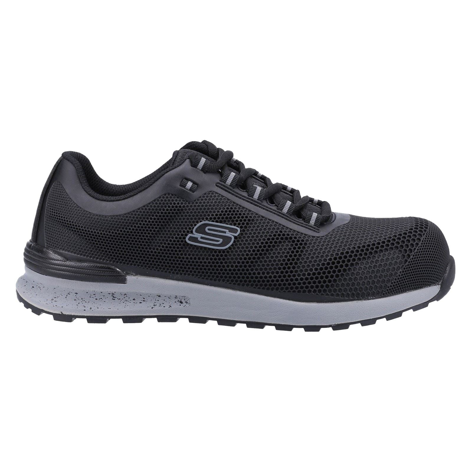 Skechers Workwear Bulklin Bragoo Textil Herren Schwarze Sicherheits-Sneaker