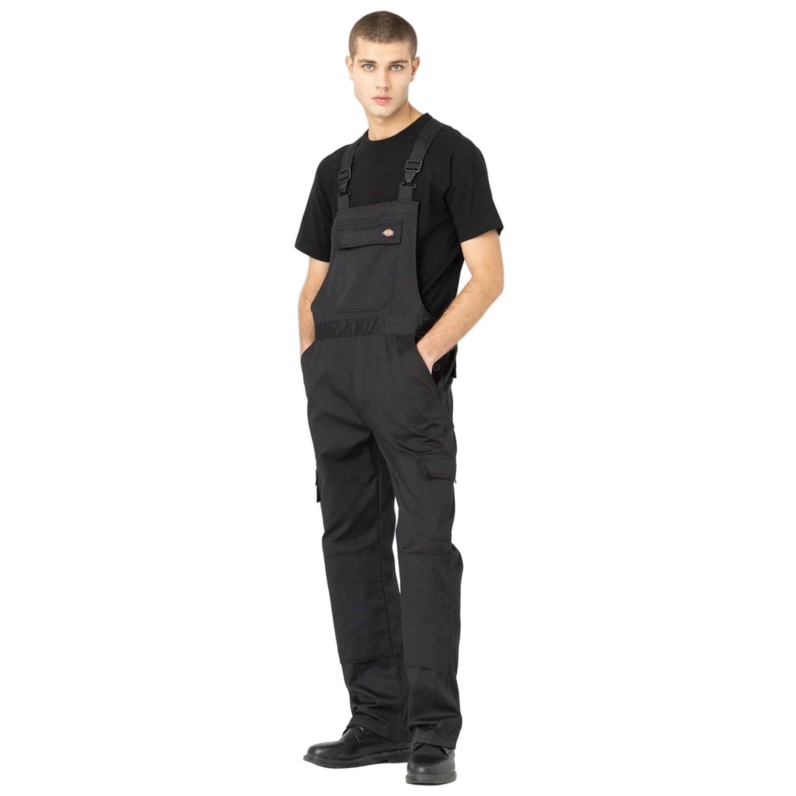Dickies Everyday Bib and Brace Polyester Herren Schwarzer Arbeitsoverall